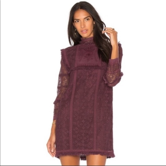 🔆 NWT LoveShackFancy Crochet Lace Mini Dress - Picture 2 of 8